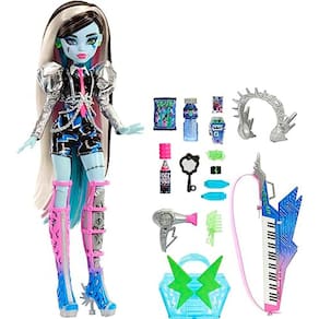 Boneca Monster High animada Frankie Stein Rockstar