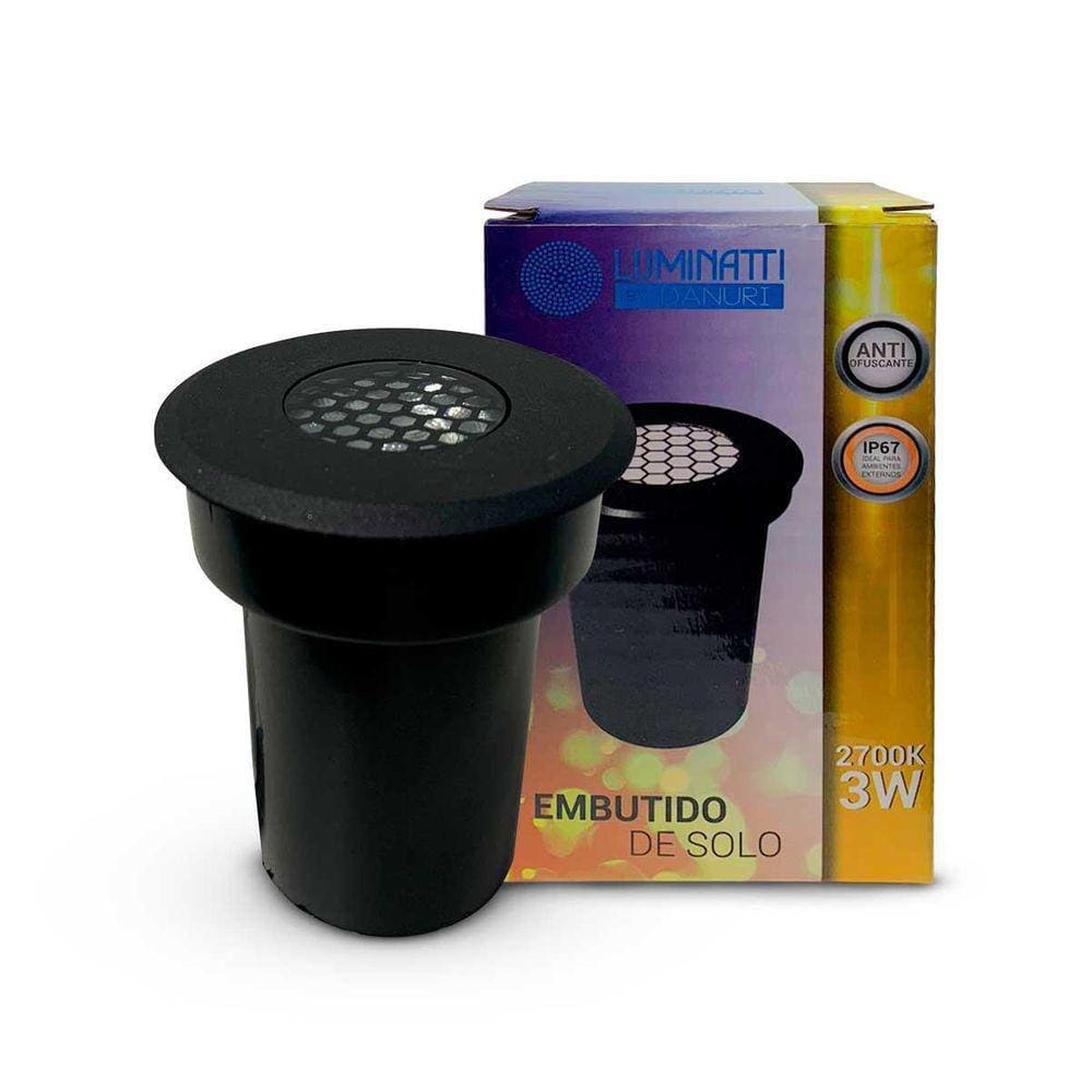 Balizador Spot Led Embutir Chao Para Solo 3W Prova D`Água