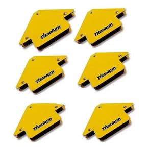 Esquadro Magnetico Para Solda Serralheiro 6 Pecas 12Kg Titanium Kit