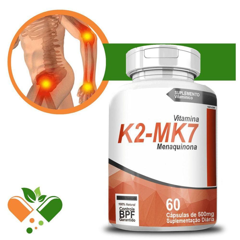 K2-Mk7 60 Cápsulas - Ósseo, Cardiovascular, Dental