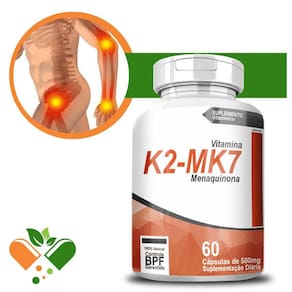 K2-Mk7 60 Cápsulas - Ósseo, Cardiovascular, Dental
