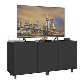 Rack Para Tv Até 32 Polegadas Com E Rodízios Mp1065 Preto Preto
