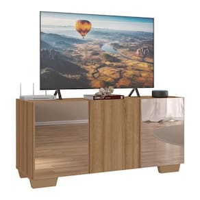 Rack Tv Até 32 Polegadas Com Espelhos Mp1079 Rustic natural