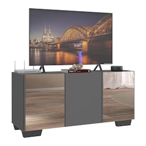 Rack Tv Até 32 Polegadas Com Espelhos Mp1079 Grafite preto