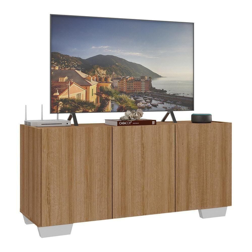 Rack Para Tv Até 32 Polegadas Com Mp1068 Rustic branco