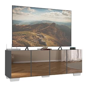 Rack Tv Até 50 Polegadas Com Espelhos Mp1083 Grafite branco