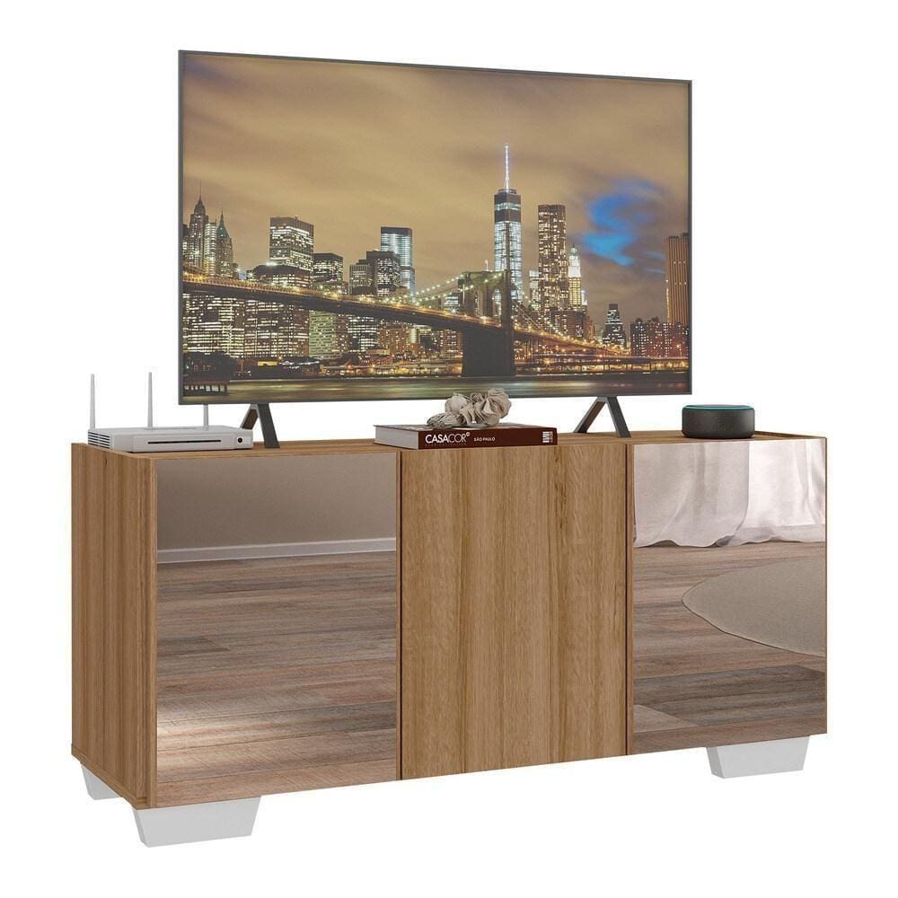 Rack Tv Até 32 Polegadas Com Espelhos Mp1079 Rustic branco