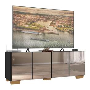 Rack Tv Até 50 Polegadas Com Espelhos Mp1083 Preto natural