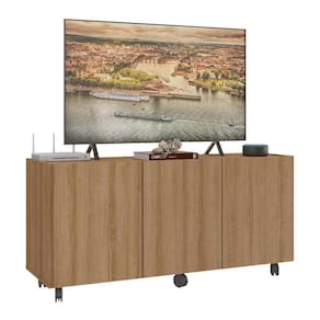 Rack Para Tv Até 32 Polegadas Com E Rodízios Mp1065 Rustic Rustic