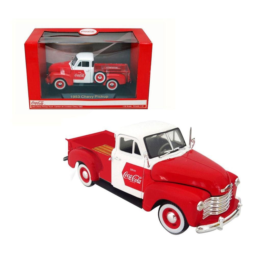 Miniatura Pick Up Antiga Coca Cola Chevy 1953 1/32 Metal