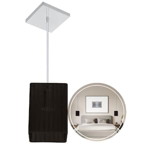 Lustre Pendente De Cupula Quadrada Organza Marrom