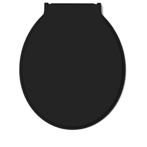 Assento Sanitario Almofadado Economico Oval Preto - Durin