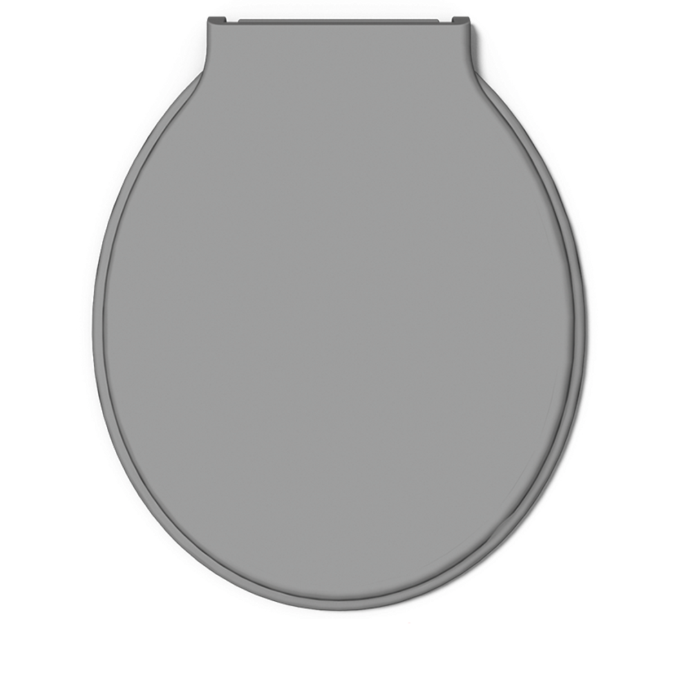 Assento Sanitario Almofadado Economico Oval Cinza Claro - Durin