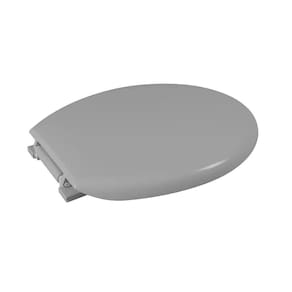 Assento Sanitario Almofadado Oval Cinza 2 - Astra