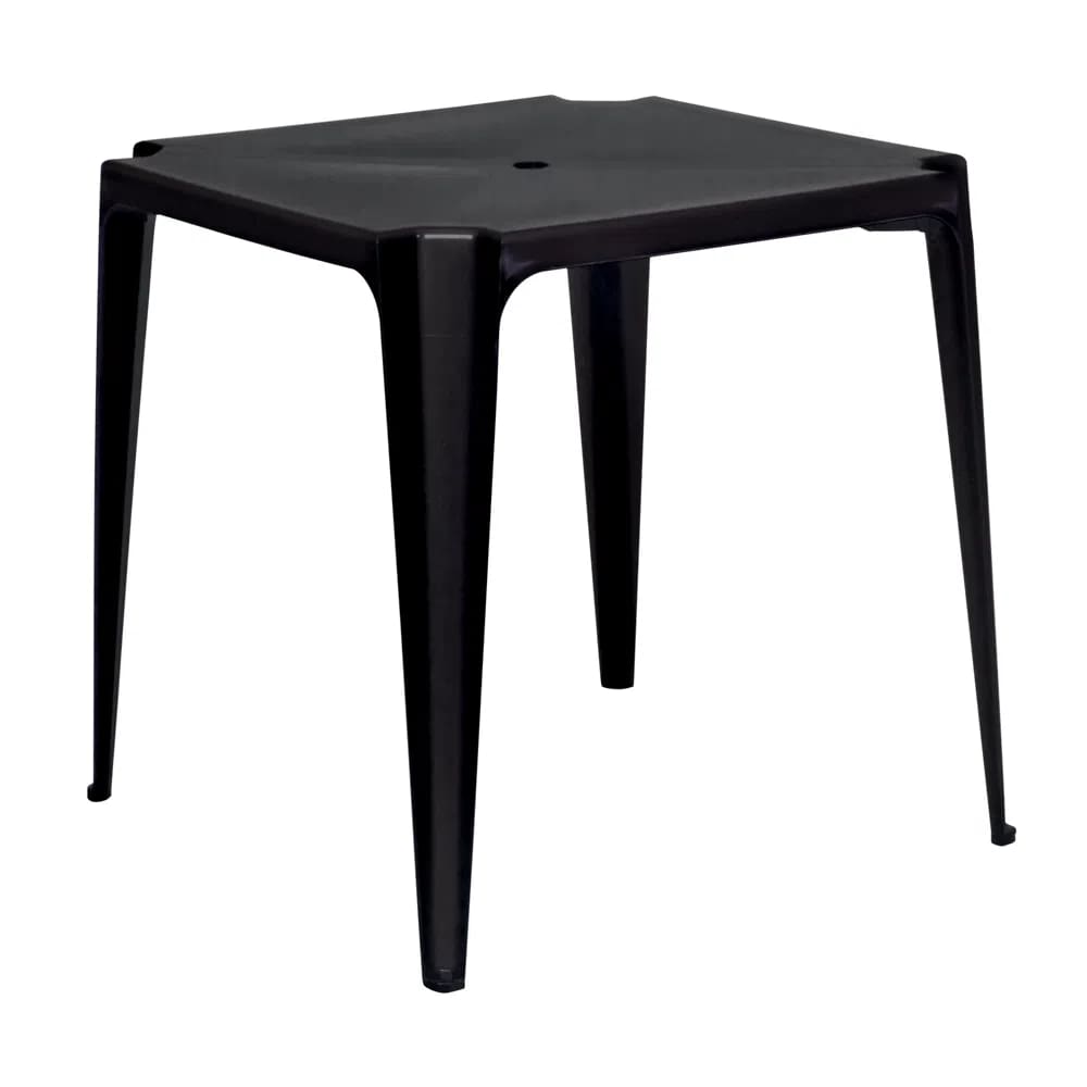 Mesa Plastica Quadrada Preta - Mor