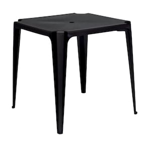 Mesa Plastica Quadrada Preta - Mor