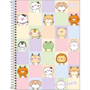 Caderno Espiral Tilibra Universitário | Capa Dura 20 Matérias Spice Feminino 320 Folhas - Embalagem com 2 Unidades