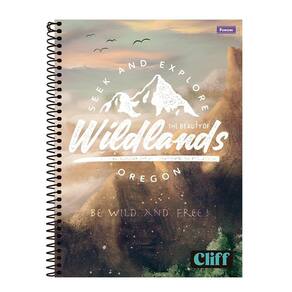 Caderno Espiral Universitário Foroni Capa Dura Cliff Masculino 20 Matérias 320 Folhas - Embalagem com 2 Unidades