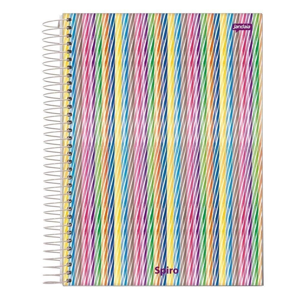 Caderno Jandaia Espiral Universitário | Capa Dura 15 Matérias Spiro 240 Folhas - Embalagem com 2 Unidades