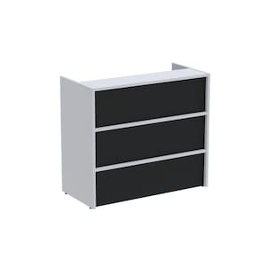 Balcão para Atendimento BCAT900P25 Cinza/Preto