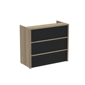 Balcão para Atendimento BCAT1200P25 Noce Marromlle/Preto