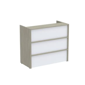Balcão para Atendimento BCAT900P25 Nogueira Casablanca/Branco