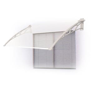 Toldo Versátil 120x60cm Braço Branco com Chapa Cristal Branca