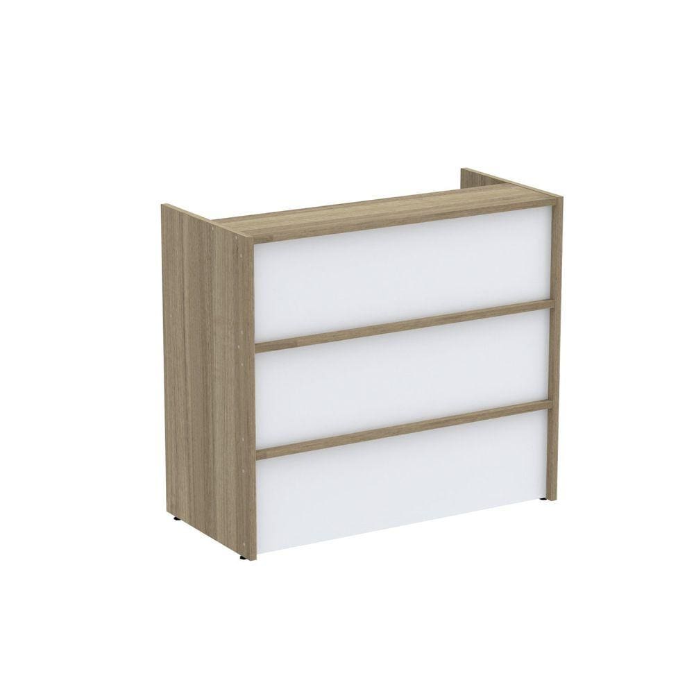 Balcão para Atendimento BCAT1200P25 Noce Marromle/Branco