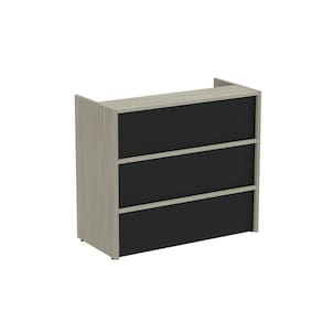Balcão para Atendimento BCAT1200P25 Nogueira Casablanca/Preto