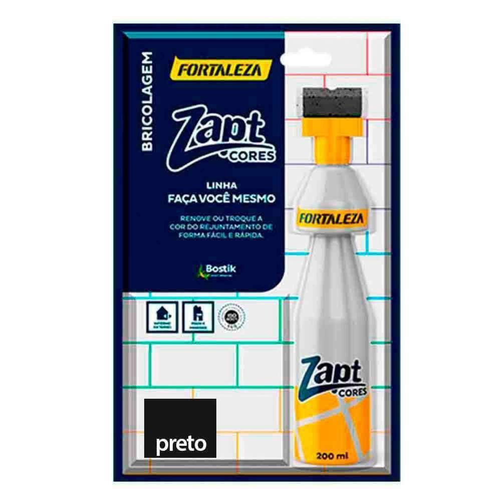 Kit Tinta para Rejunte 200ml Preto Zapt