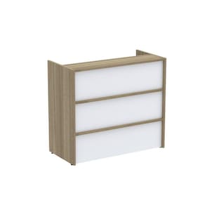 Balcão para Atendimento BCAT900P25 Noce Marromle/Branco