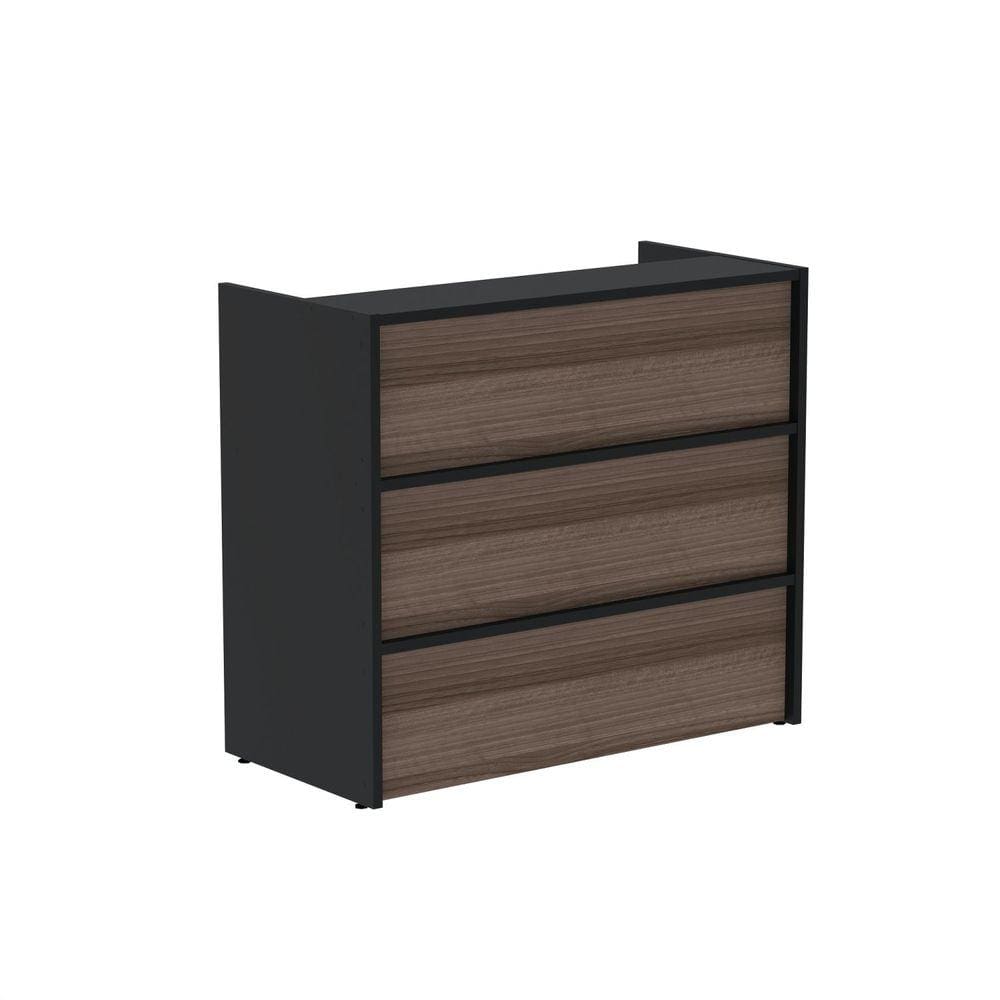 Balcão para Atendimento BCAT1200P25 Walnut/Preto