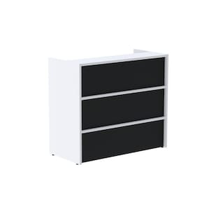 Balcão para Atendimento BCAT900P25 Branco/Preto