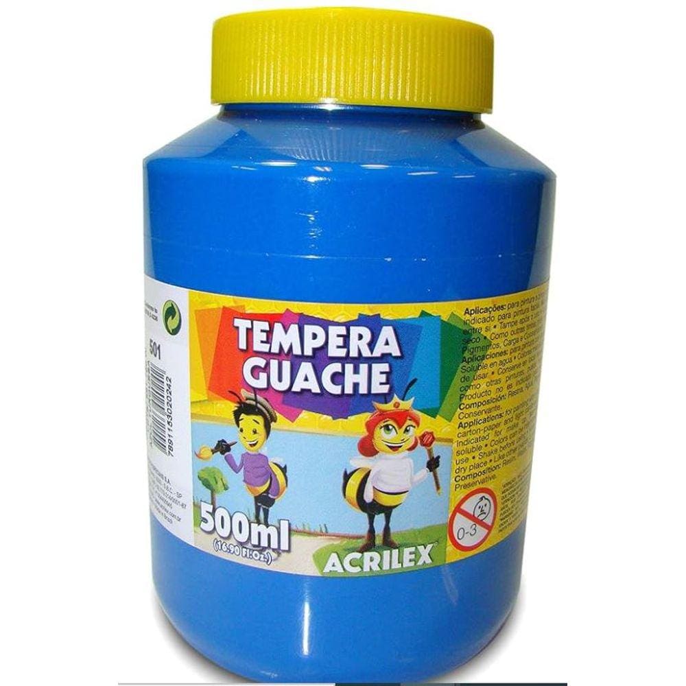 Tempera Guache Azul Turquesa 500 ML - Acrilex