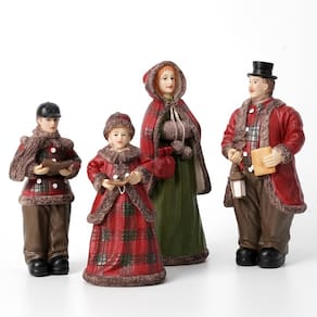Conjunto de decorações de Natal em estilo Victorian Carol (4 peças)