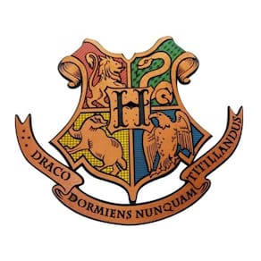 Conjunto Quadros Harry Potter Casas + Brasão Hogwarts