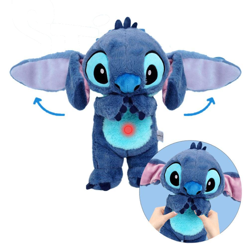 Pelucia Stitch Mexe A Orelha Boneco Disney 33Cm