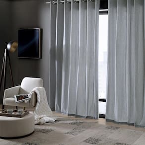 Cortina Para Sala Corta Luz Rústica Fenicia 5,40m x 2,50m