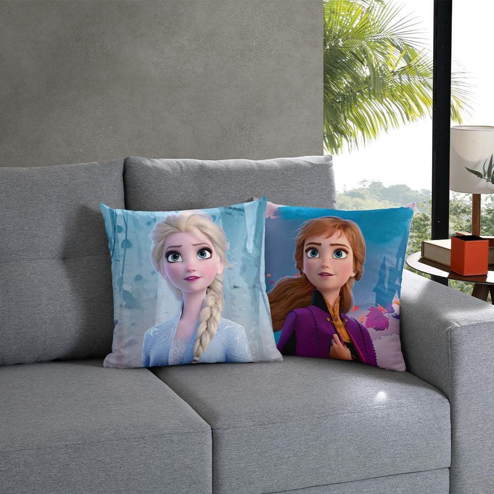 Capa de Almofada Infantil Decoração 45cm x 45cm Frozen
