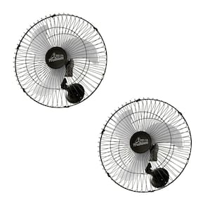 Kit 2 Ventiladores de Parede Oscilante Bivolt 3 Pás 60cm Branco Ventidelta