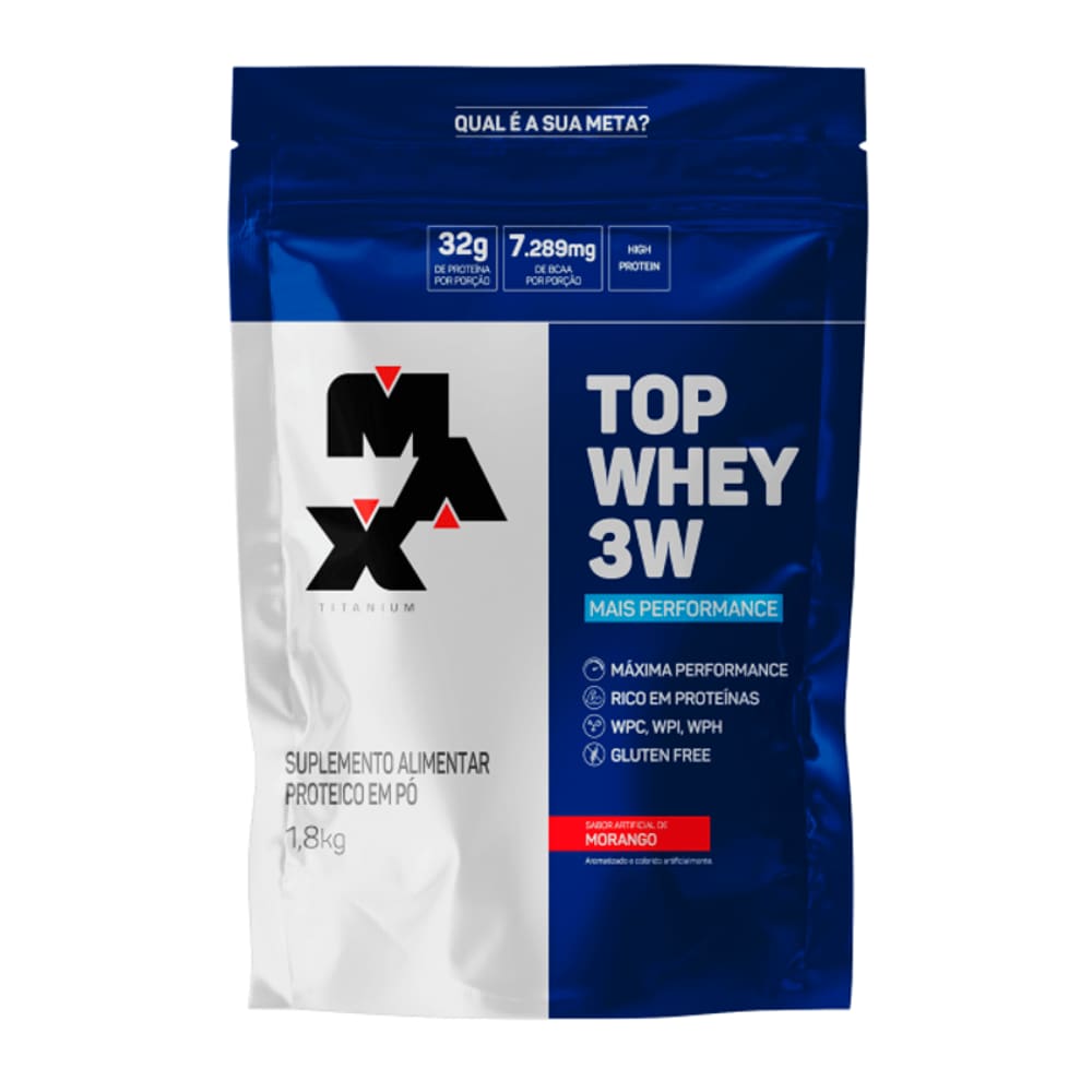Top Whey 3W Mais Performance Refil (1800g) Max Titanium