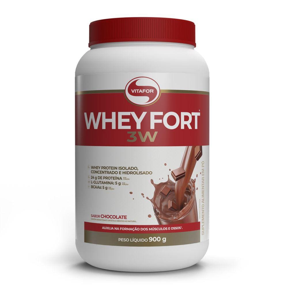 Whey Protein Whey Fort 3W (900g) Vitafor