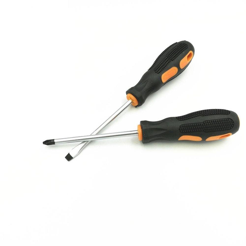 Kit Conjunto Chave De Fenda + philips Emborrachada Aço Cromo 1/4 X 4 Imantada