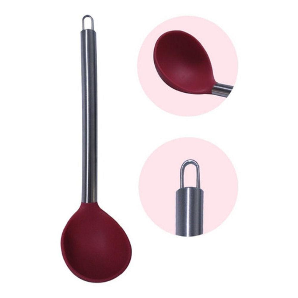 Concha P/Servir Em Silicone C/Cabo Aço 32Cm Usa099