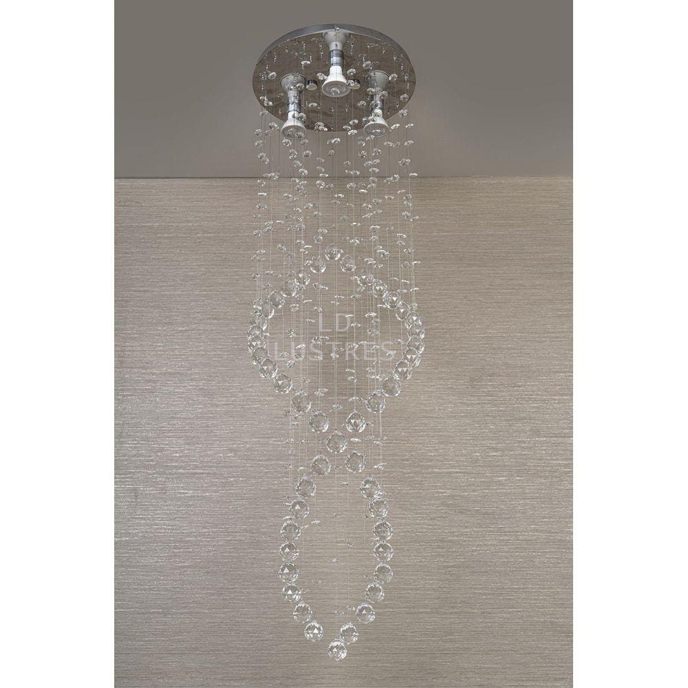 Lustre Moderno Para Sala De Estar Espiral Duplo Com 1,20m