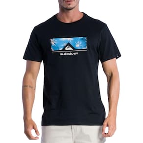 Camiseta Quiksilver Postcard SM24 Masculina Preto