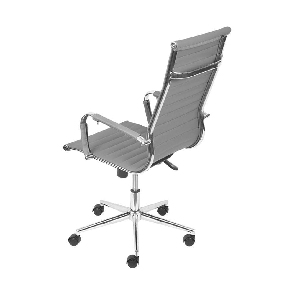Cadeira De Escritório Giratoria Eames Cinza - Alta | Cromada