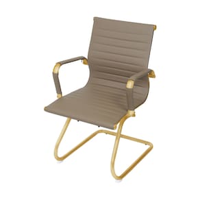 Cadeira De Escritório Eames Caramelo - Fixa | Dourado Matte