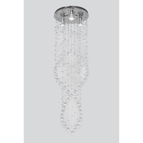 Lustre Espiral Duplo Para Sala De Estar Com 1m De Altura