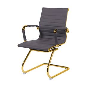 Cadeira De Escritório Eames Cinza - Fixa | Dourado Brilho